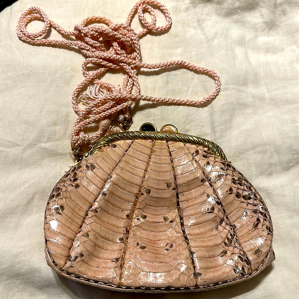 Judith Leiber Snakeskin Clutch, Vintage Judith Leiber Bag, Vintage Designer 🌷